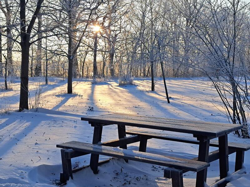 Rastplatz im Raureif